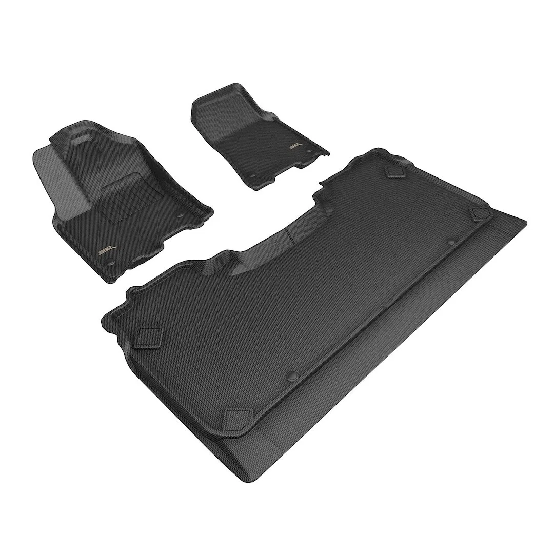 L1DG04101509 – 3D MATS/U-AC Floor Liner, Black Custom Fit Raised Edge Thermoplastic Rubber Of Carbon Fiber Texture 3 ...